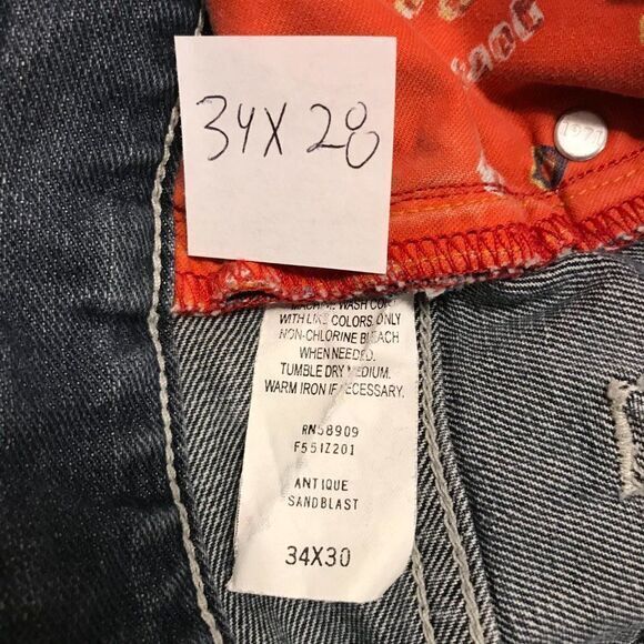 Cremieux‎ distressed loose blue jeans 34X28 - Picture 7 of 9